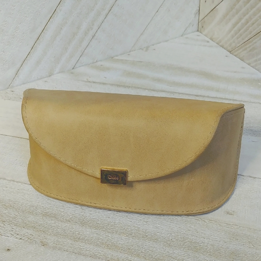 Chloe Sunglasses Tan Faux Leather Case